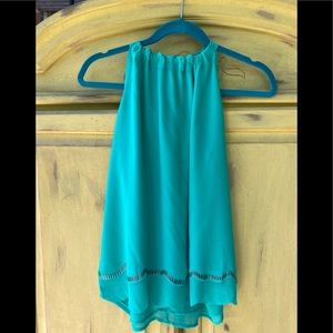 Naked Zebra green halter top